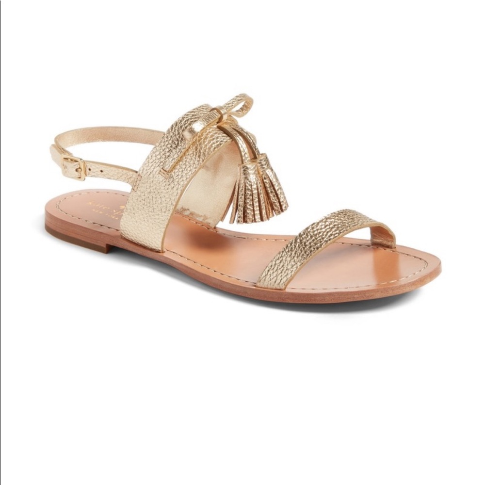 Kate Spade Gold Carlita Sandal size 7 1/2